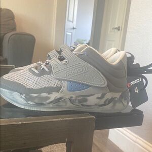 AND1 Kids' Gray and Light Blue Sneakers